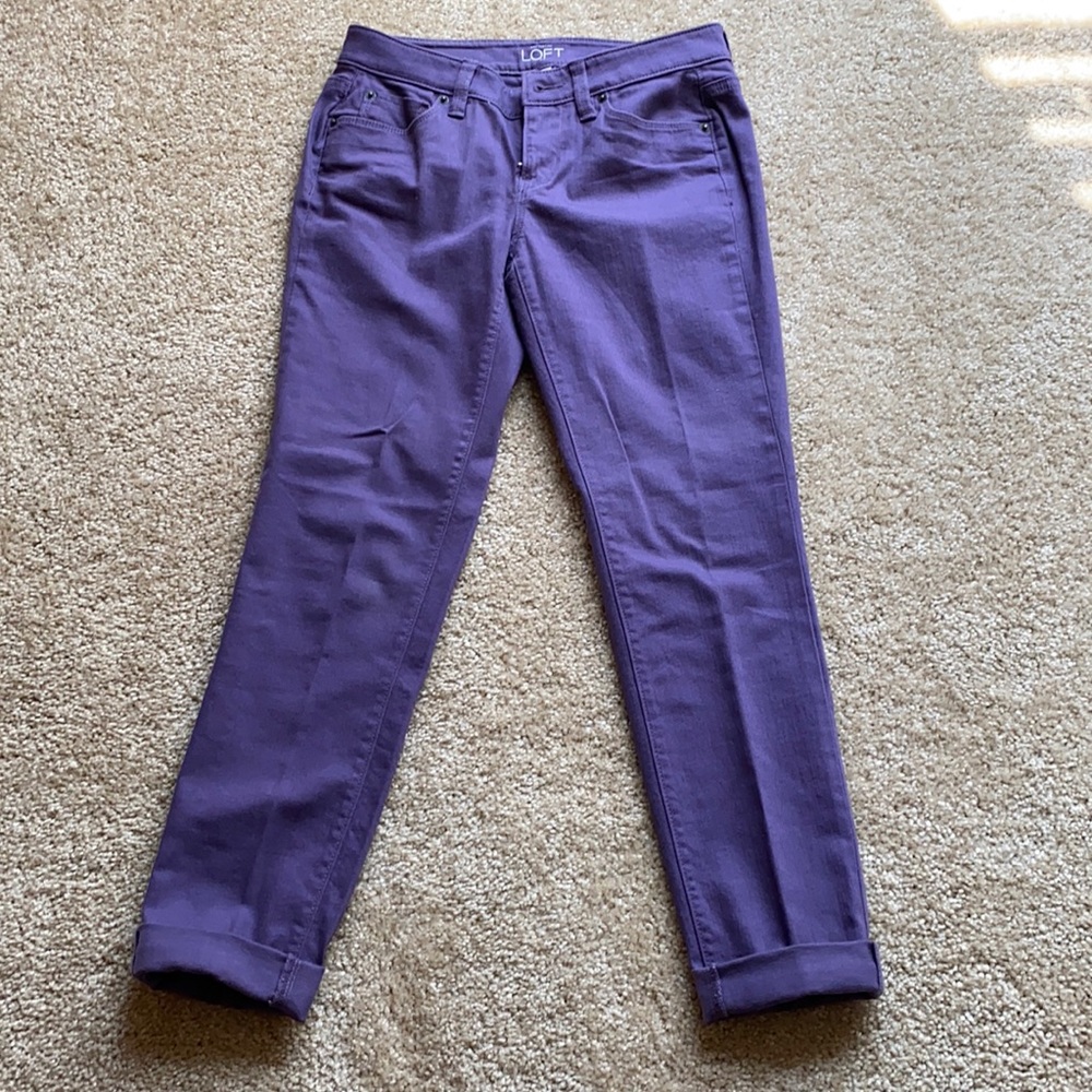 Ann Taylor Loft Skinny Jeans Like New Purple